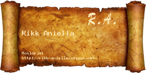Rikk Aniella névjegykártya